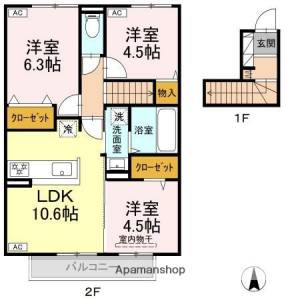 エトワール　Ｃ棟 202の間取り画像