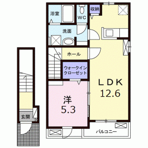 松山インター　ヴィラ　東石井 202の間取り画像