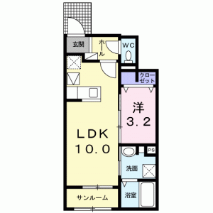 グランデュール南斎院 102の間取り画像