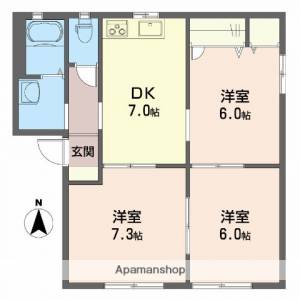 バリュージュＳＡＹＡ　Ｄ棟 102の間取り画像