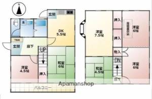 西石井森岡一戸建 1の間取り画像