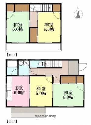 烏谷一戸建　1 1の間取り画像