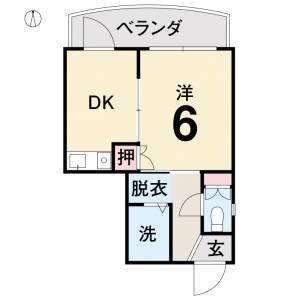 エーデルハイム木屋町 401号室の間取り画像