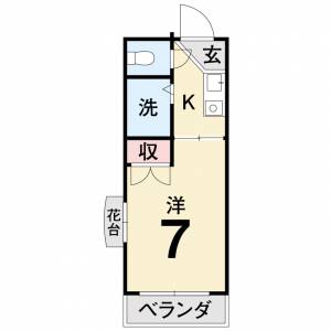  エーデルハイム木屋町 405号室の間取り画像