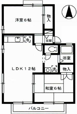  セジュール鷹子 A棟　201号室の間取り画像