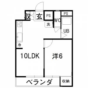 メゾンドファースト南久米 505の間取り画像