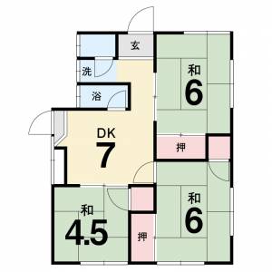 南斉院貸家 の間取り画像