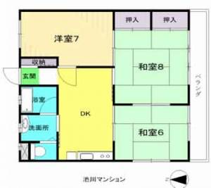 池川マンション 302の間取り画像