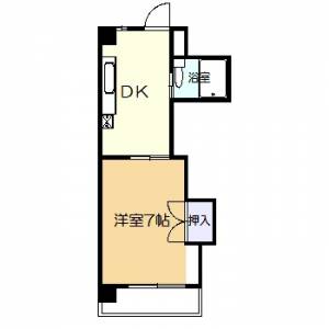 タイガーズマンション麻生 508の間取り画像