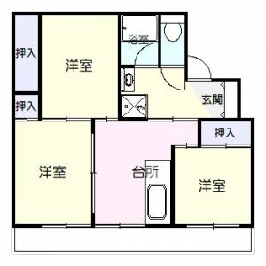 ビレッジハウス松山上野 504の間取り画像