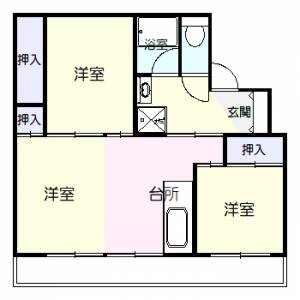 ビレッジハウス松山上野 506の間取り画像