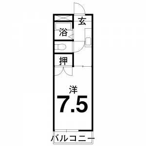 麻生ハイツ 402の間取り画像