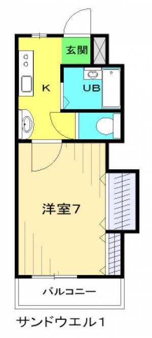 サンドウェルⅠ 203の間取り画像