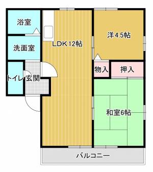 レトア・アンシャンテB棟 103の間取り画像