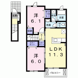 ロフティ雅Ⅱ 201の間取り画像