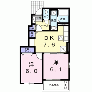 ロフティ雅Ⅱ 101の間取り画像