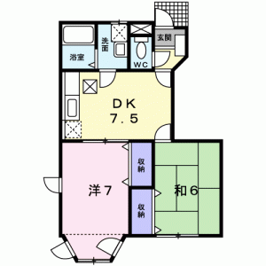 クレストールナナA 102の間取り画像