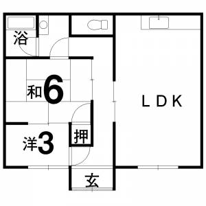 玉井借家 の間取り画像