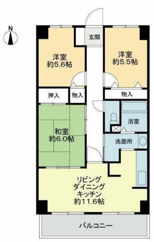 スカール新居浜 202の間取り画像