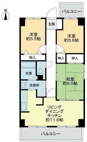 スカール新居浜 203の間取り画像