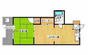 広栄マンションⅥ 133の間取り画像