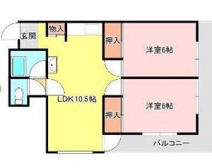 アサヒパレス沢津 506の間取り画像