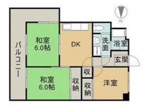 サンロイヤル欄振留 203の間取り画像