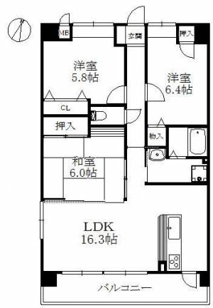 フォンターレ 305の間取り画像