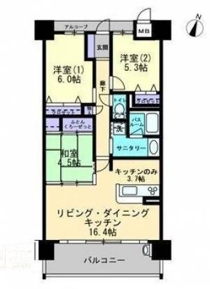 アルファステイツ西の土居 402の間取り画像