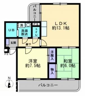 メゾン一忠 102の間取り画像