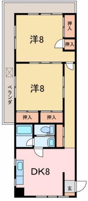 松本マンション 205の間取り画像