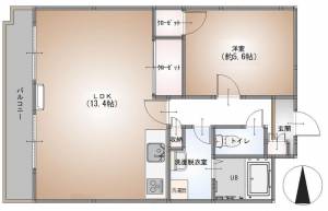 セレスティアル新居浜 602の間取り画像