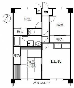 第5水野マンション 123の間取り画像