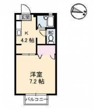 ディアス徳常 202の間取り画像