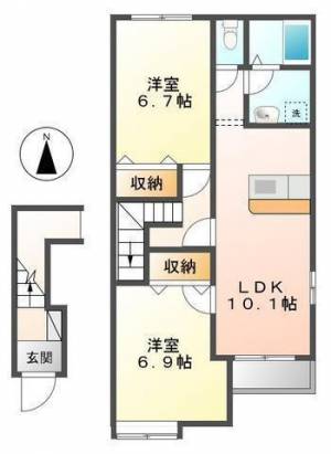 アンレーヌ・シャトレーン 203の間取り画像