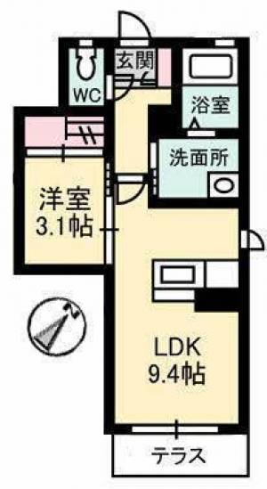 シャーメゾン政枝 103の間取り画像