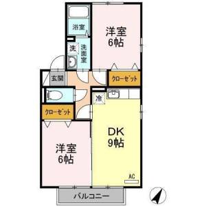 レジデンシア江口橋　A棟 102の間取り画像