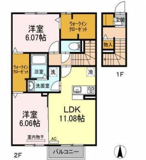 D-room沢津 203の間取り画像