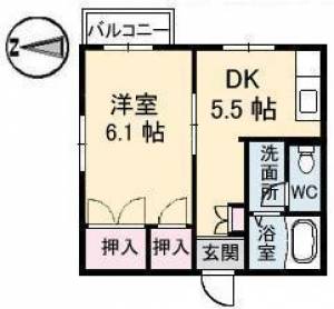 ワンズワン新須賀 A0201の間取り画像