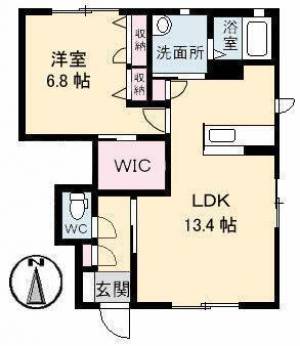 U.T.S金栄　A棟 102の間取り画像