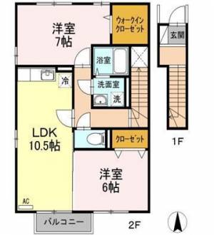 コーポラス上原 202の間取り画像