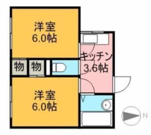 アーバンハイツ萩生 103の間取り画像