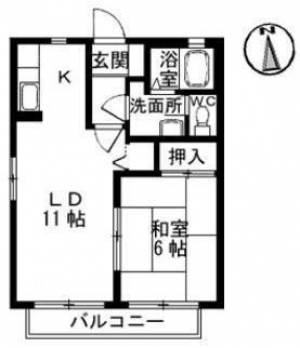 シャーメゾン河内 103の間取り画像