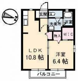 ツインパレス庄内Ｓ 106の間取り画像