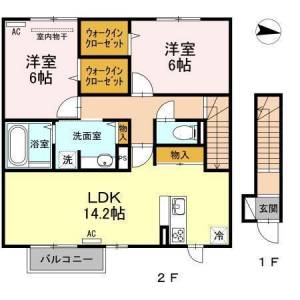 D-room船木 202の間取り画像