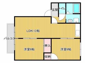 竹内ハイツ 102の間取り画像