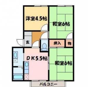 シーサイドヴィラ浮島 A105の間取り画像