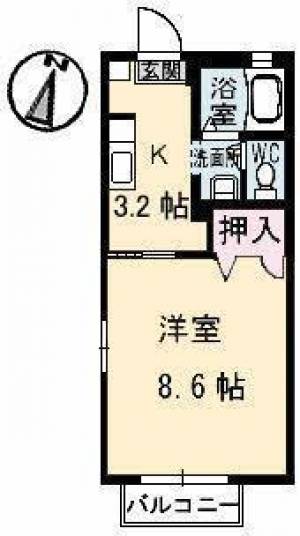 シャーメゾン八雲　Ａ棟 102の間取り画像