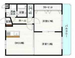 リアン田の上 103の間取り画像