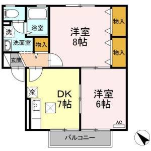 ヴィラアスカⅢ 102の間取り画像